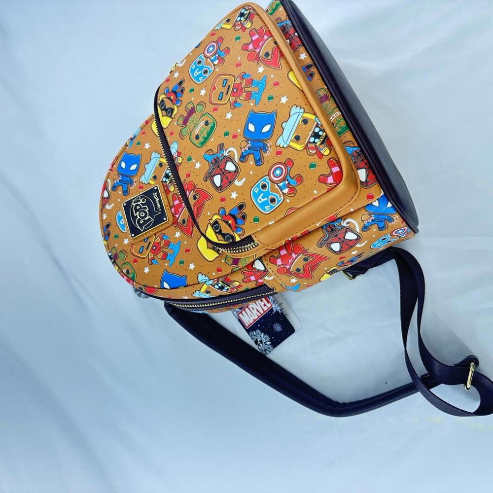 Loungefly Marvel Avengers Gingerbread Mini Backpack Holiday Christmas Exclusive - Picture 8 of 8